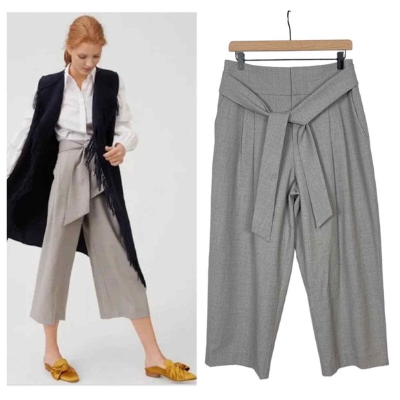 Club Monaco Grey Wide Leg Trousers - Picture 1 of 4
